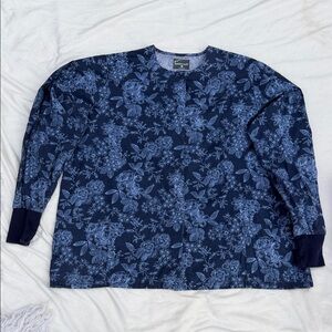 Floral Navy Long Sleeve Top